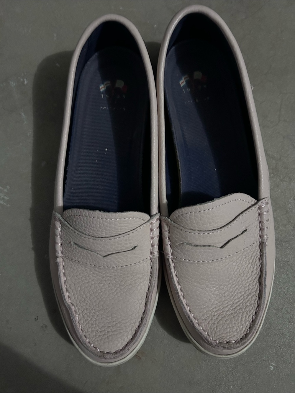 Light Mauve Slip-On Penny Loafers